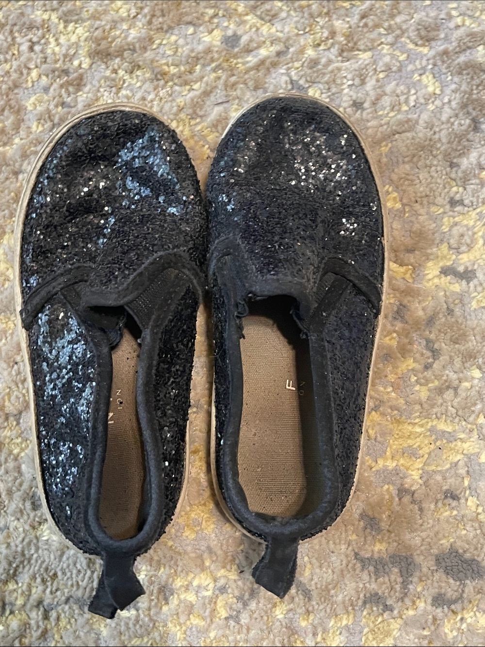 Black sequin shoes
